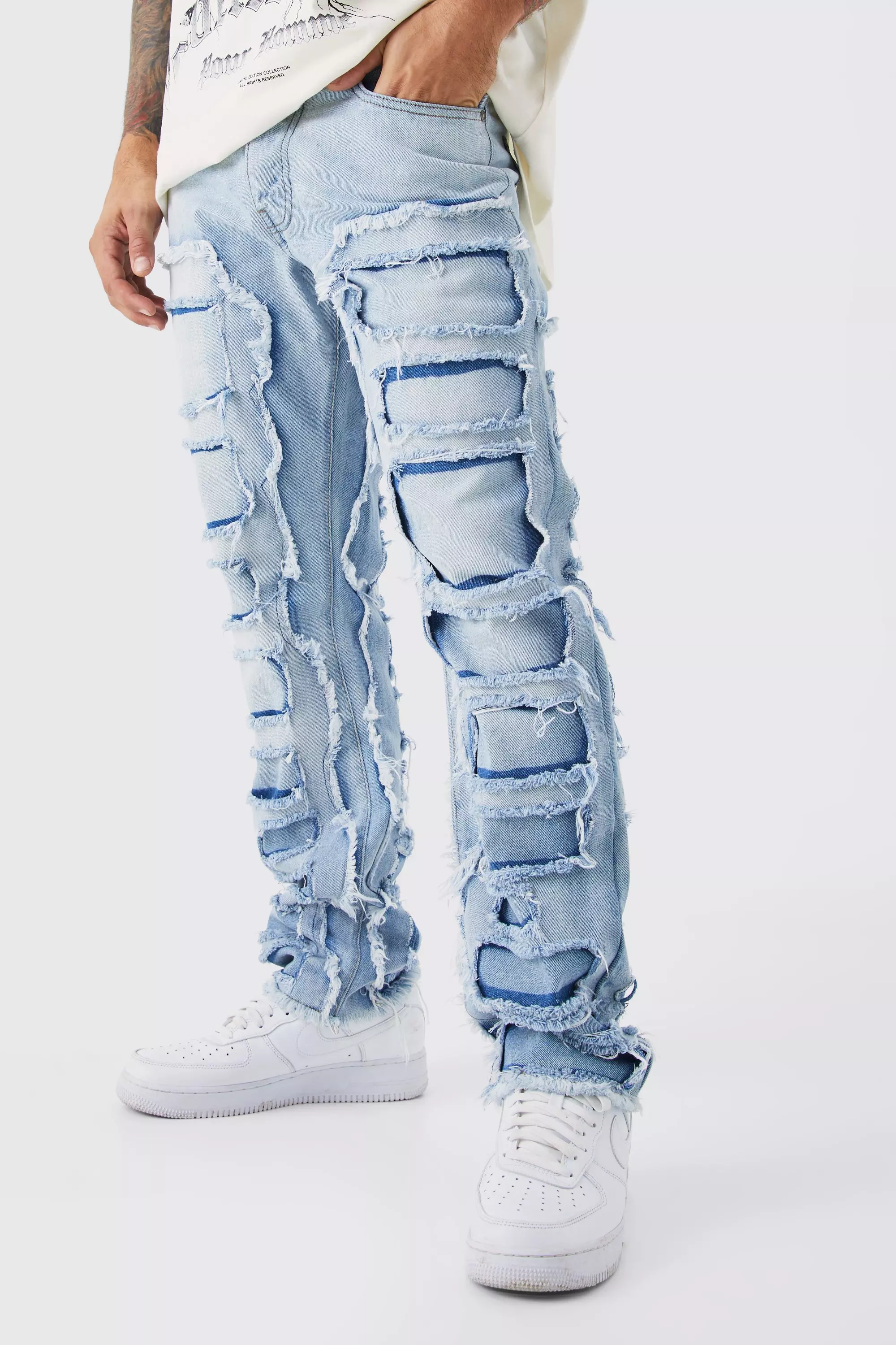 Straight rigid jeans for 2024 men